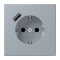 Jung SCHUKO Steckdose 16 A 250 V ~, mit USB-Ladegerät 1 x Typ A, SAFETY+, Serie LS, gris clair 59 LC1520-18A257