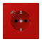 Jung SCHUKO Steckdose 16 A 250 V ~, mit USB-Ladegerät 1 x Typ C, SAFETY+, Serie LS, rouge vermillon 31 LC1520-18C227