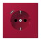 Jung SCHUKO Steckdose 16 A 250 V ~, mit USB-Ladegerät 1 x Typ C, SAFETY+, Serie LS, rouge carmin LC1520-18C229