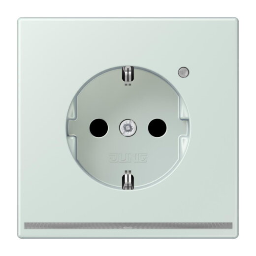 Jung SCHUKO Steckdose, 16 A 250 V ~, mit LED-Orientierungslicht, SAFETY+, Serie LS, céruléen pale LC1520-OLNW215