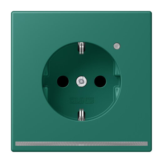 Jung SCHUKO Steckdose, 16 A 250 V ~, mit LED-Orientierungslicht, SAFETY+, Serie LS, vert anglais LC1520-OLNW216