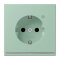 Jung SCHUKO Steckdose, 16 A 250 V ~, mit LED-Orientierungslicht, SAFETY+, Serie LS, vert anglais clair LC1520-OLNW217