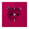 Jung SCHUKO Steckdose 16 A 250 V ~, mit USB-Ladegerät 1 x Typ A + 1 x Typ C, SAFETY+, Serie LS, rouge rubia LC1520-15CA230