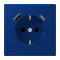 Jung SCHUKO Steckdose 16 A 250 V ~, mit USB-Ladegerät 1 x Typ A + 1 x Typ C, SAFETY+, Serie LS, bleu outremer foncé LC1520-15CA261