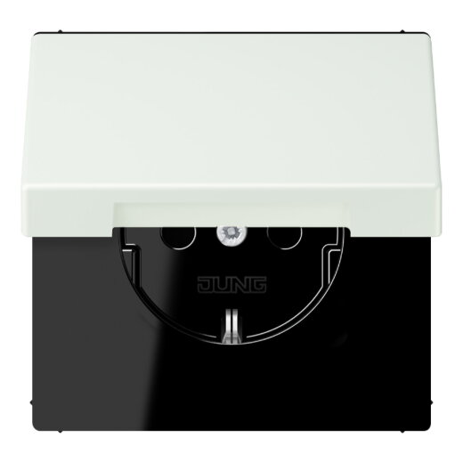 Jung SCHUKO Steckdose, 16 A 250 V ~, Klappdeckel, Serie LS, outremer gris LC1520BFKL210