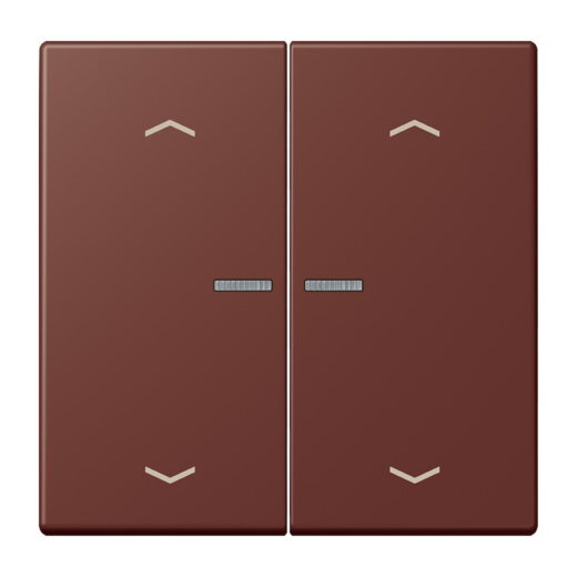 Jung HOME Taster 2fach, mit Pfeilsymbolen, Serie LS, terre sienne br?lée 31 BTLC17102P235