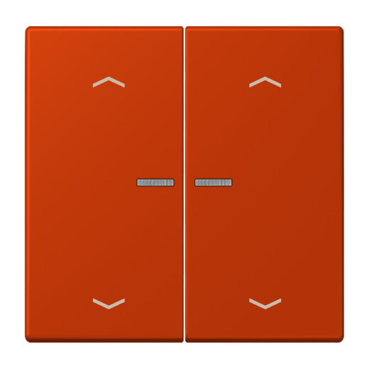 Jung HOME Taster 2fach, mit Pfeilsymbolen, Serie LS, rouge vermillon 59 BTLC17102P244