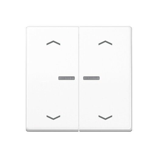 Jung HOME Taster 2fach, mit Pfeilsymbolen, Duroplast, Serie A, alpinweiß BTA17102PWW