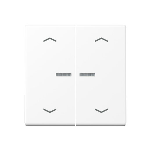 Jung HOME Taster 2fach, mit Pfeilsymbolen, Thermoplast lackiert, Serie A, schneeweiß matt BTA17102PWWM