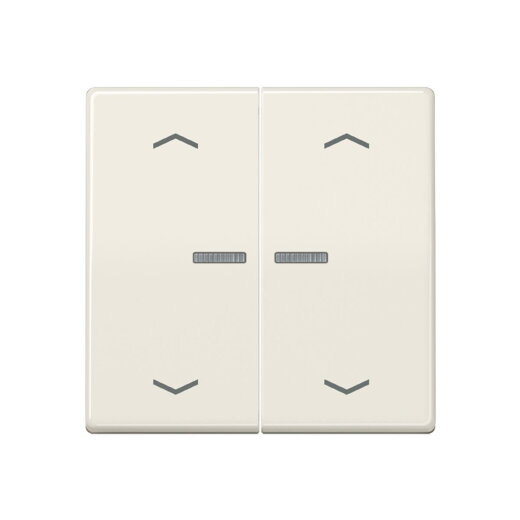 Jung HOME Taster 2fach, mit Pfeilsymbolen, Duroplast, Serie AS, weiß BTAS17102P