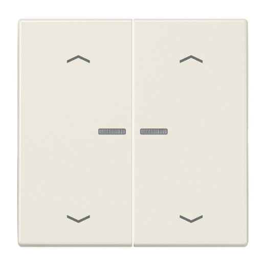 Jung HOME Taster 2fach, mit Pfeilsymbolen, Duroplast, Serie LS, weiß BTLS17102P