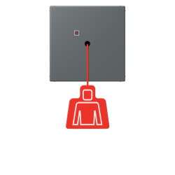 Jung Notrufsystem Zugtaster, Serie LS, gris foncé...