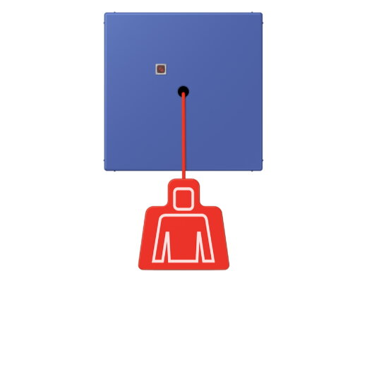 Jung Notrufsystem Zugtaster, Serie LS, bleu outremer 31 NRSLC0834ZT206