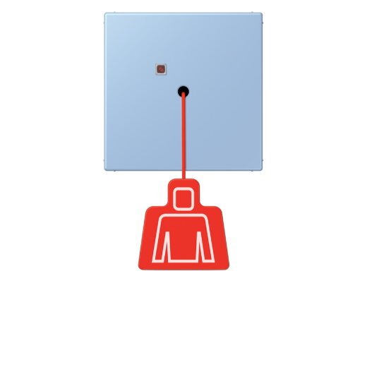 Jung Notrufsystem Zugtaster, Serie LS, outremer moyen NRSLC0834ZT207