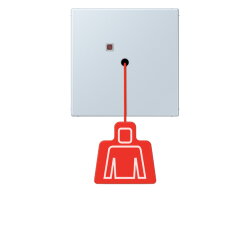 Jung Notrufsystem Zugtaster, Serie LS, outremer pale...