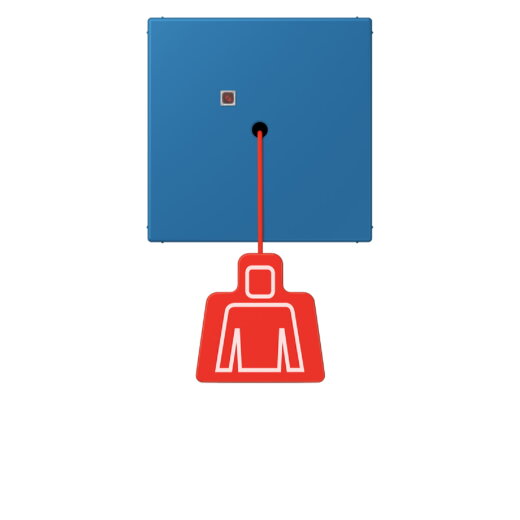 Jung Notrufsystem Zugtaster, Serie LS, bleu céruléen 31 NRSLC0834ZT211