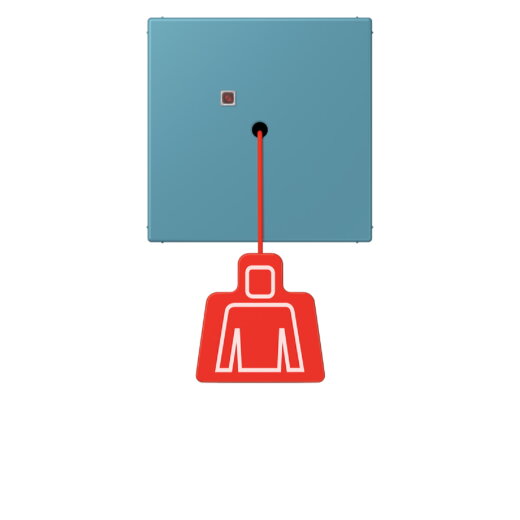 Jung Notrufsystem Zugtaster, Serie LS, céruléen vif NRSLC0834ZT212