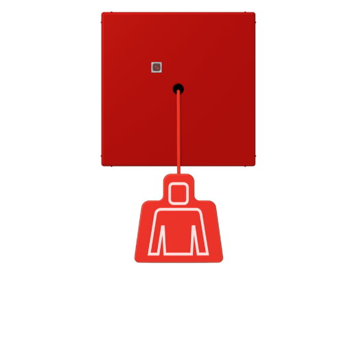 Jung Notrufsystem Zugtaster, Serie LS, rouge vermillon 31 NRSLC0834ZT227