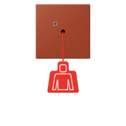 Jung Notrufsystem Zugtaster, Serie LS, locre rouge...