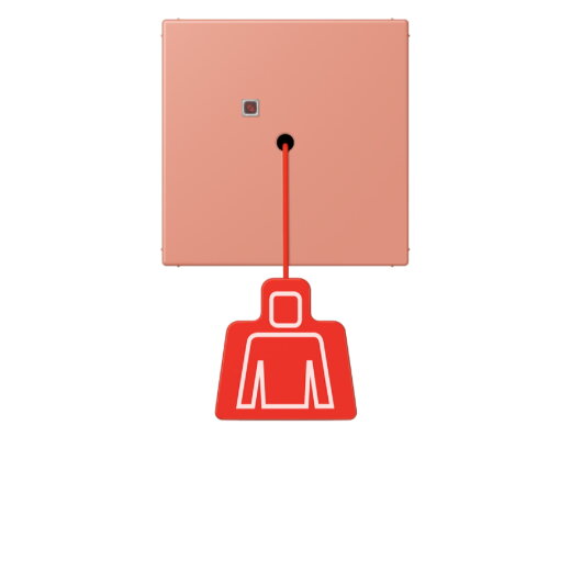 Jung Notrufsystem Zugtaster, Serie LS, locre rouge moyen NRSLC0834ZT233