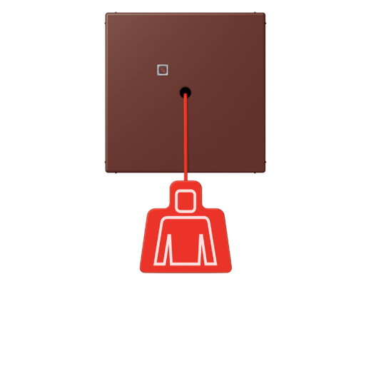 Jung Notrufsystem Zugtaster, Serie LS, terre sienne br?lée 31 NRSLC0834ZT235