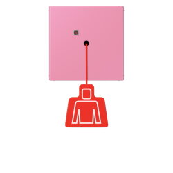 Jung Notrufsystem Zugtaster, Serie LS, rose vif...