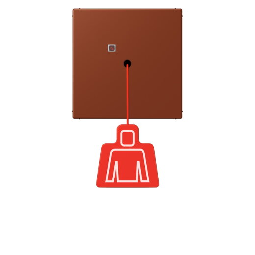 Jung Notrufsystem Zugtaster, Serie LS, terre sienne br?lée 59 NRSLC0834ZT247
