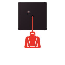 Jung Notrufsystem Zugtaster, Serie LS, noir divoire...