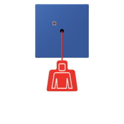 Jung Notrufsystem Zugtaster, Serie LS, bleu outremer 59...