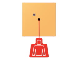 Jung Notrufsystem Zugtaster, Serie LS, ocre jaune clair...