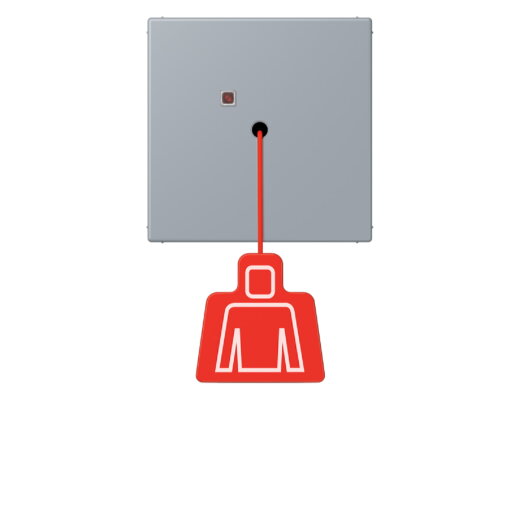 Jung Notrufsystem Zugtaster, Serie LS, gris clair 59 NRSLC0834ZT257