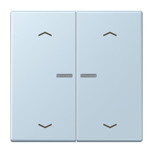 Jung Wippe mit Lichtleiter, mit Pfeilsymbolen für Taster 2fach, Serie LS, outremerclair LC102KO5P208