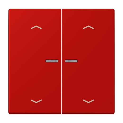 Jung Wippe mit Lichtleiter, mit Pfeilsymbolen für Taster 2fach, Serie LS, rouge vermillon 31 LC102KO5P227