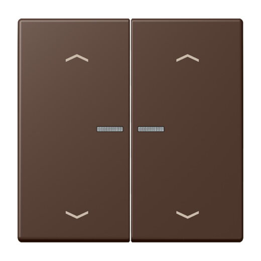 Jung Wippe mit Lichtleiter, mit Pfeilsymbolen für Taster 2fach, Serie LS, terre dombre br?lée 31 LC102KO5P239