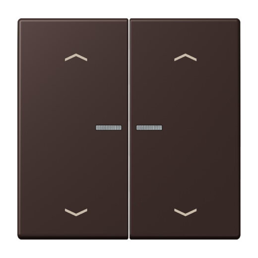 Jung Wippe mit Lichtleiter, mit Pfeilsymbolen für Taster 2fach, Serie LS, terre d?ombre br?lée 59 LC102KO5P252