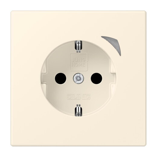 Jung HOME SCHUKO® Steckdose, 16 A 250 V ~, Schraubklemmen, mit Funktionsanzeige, SAFETY+, Thermoplast lackiert BTLC1521S245
