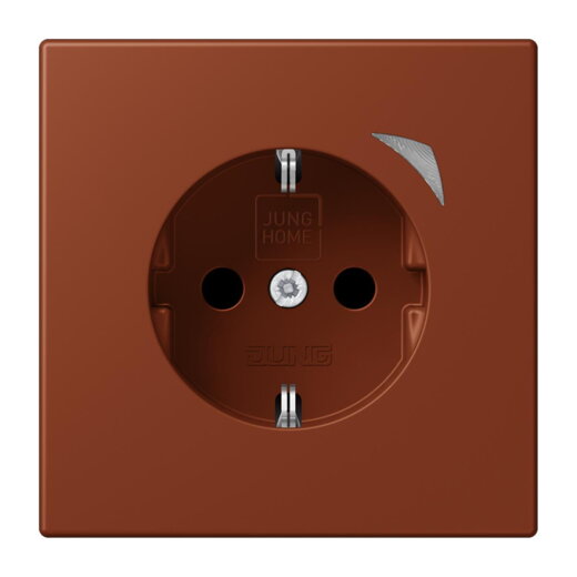 Jung HOME SCHUKO® Steckdose, 16 A 250 V ~, Schraubklemmen, mit Funktionsanzeige, SAFETY+, Thermoplast lackiert BTLC1521S247