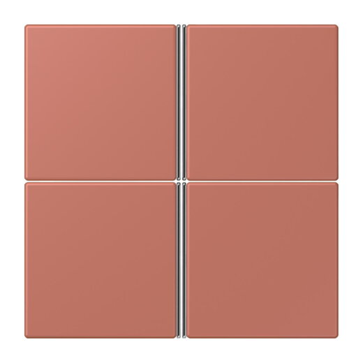 Jung Tastensatz 4fach, F40, Serie LS, terre sienne brique LC404TSA236