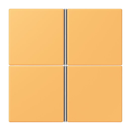 Jung Tastensatz 4fach, F40, Serie LS, ocre jaune clair LC404TSA254