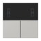 Jung Tastensatz 3fach, F40 Raumcontroller, Serie LS, gris clair 31 LC4093TSA205