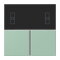 Jung Tastensatz 3fach, F40 Raumcontroller, Serie LS, vert anglais clair LC4093TSA217