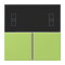 Jung Tastensatz 3fach, F40 Raumcontroller, Serie LS, vert clair LC4093TSA221