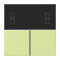 Jung Tastensatz 3fach, F40 Raumcontroller, Serie LS, vert jaune clair LC4093TSA222