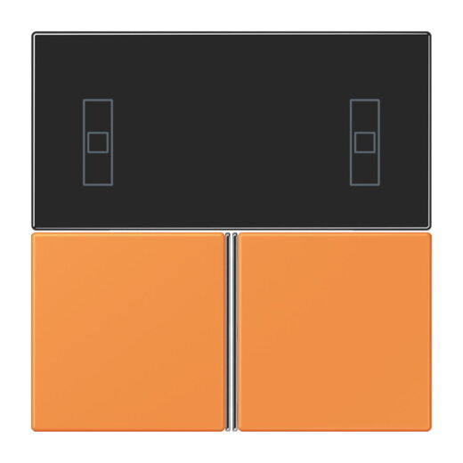 Jung Tastensatz 3fach, F40 Raumcontroller, Serie LS, orange clair LC4093TSA225