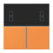 Jung Tastensatz 3fach, F40 Raumcontroller, Serie LS, orange clair LC4093TSA225