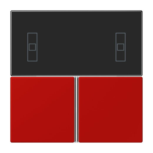 Jung Tastensatz 3fach, F40 Raumcontroller, Serie LS, rouge vermillon 31 LC4093TSA227
