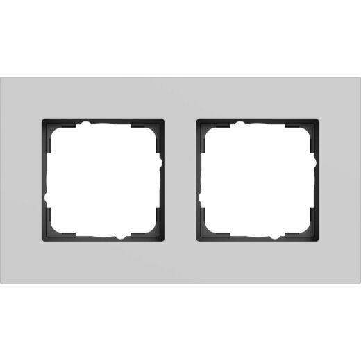 Gira Abdeckrahmen 2f Gira Esprit Alum. Grau m (lack.) 0212405