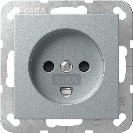 Gira Steckd. Dänisch SH System 55 F Alu 442226