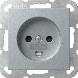 Gira Steckd. Dänisch SH System 55 F Alu 442226