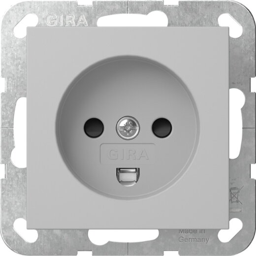 Gira Steckd. Dänisch SH System 55 Grau m 4422015